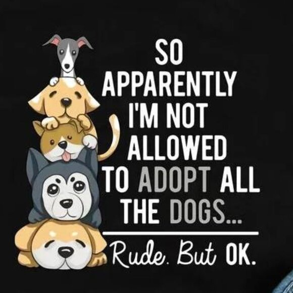 So Apparently Im Not Allowed To Adopt All The Dogs Rude But Ok Classic Tee - Picture 2 of 3